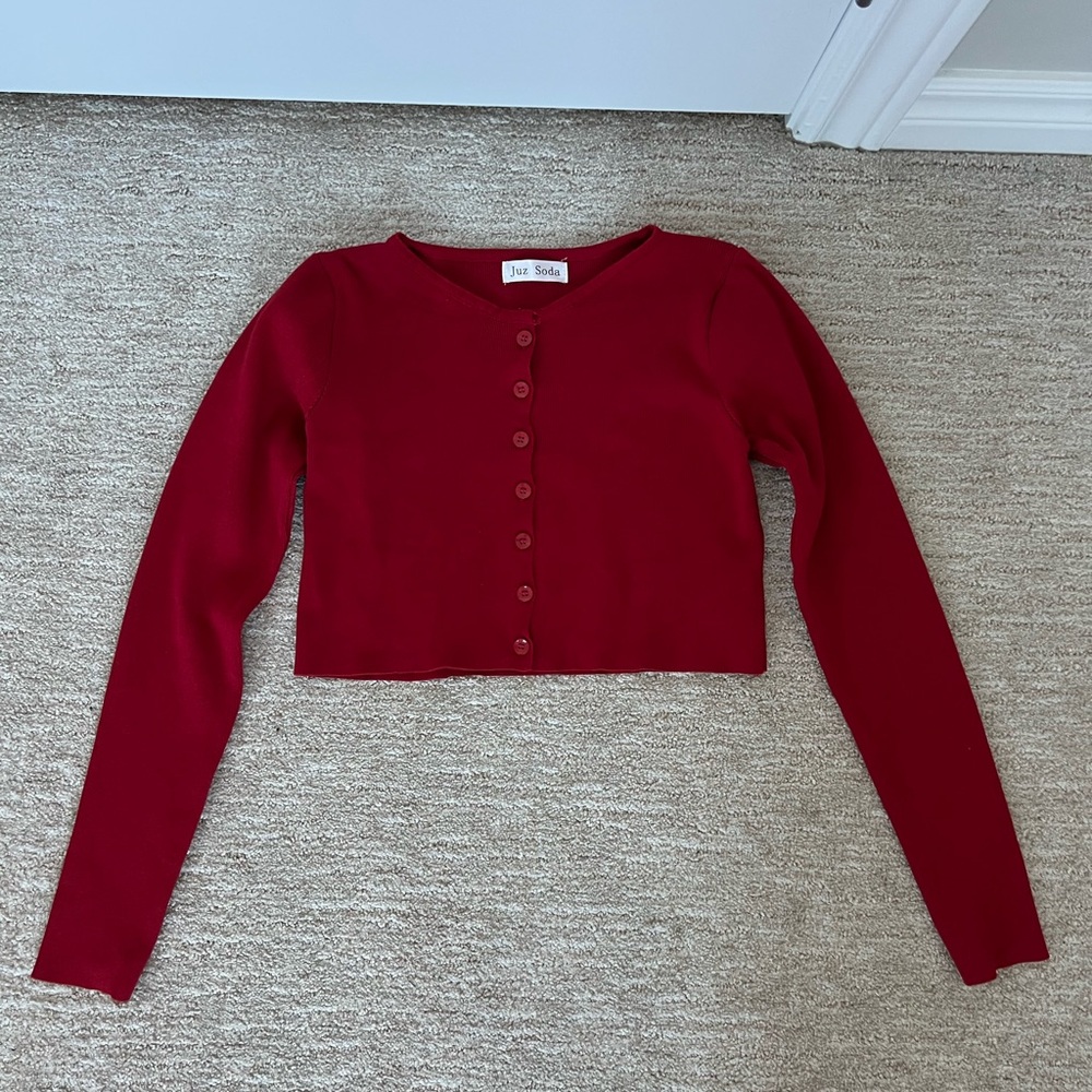 Brand new Red button up cardigan